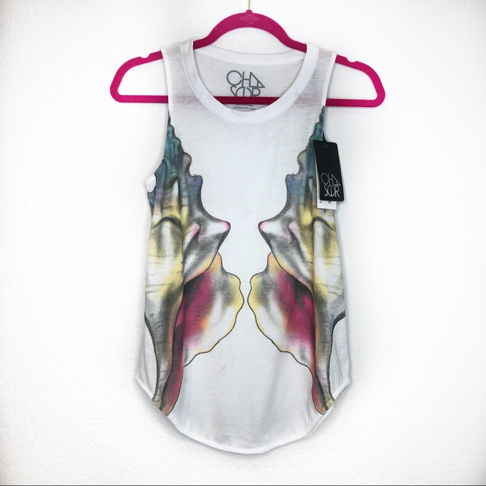 Chaser NWT white Art muscle Tank Top size XS